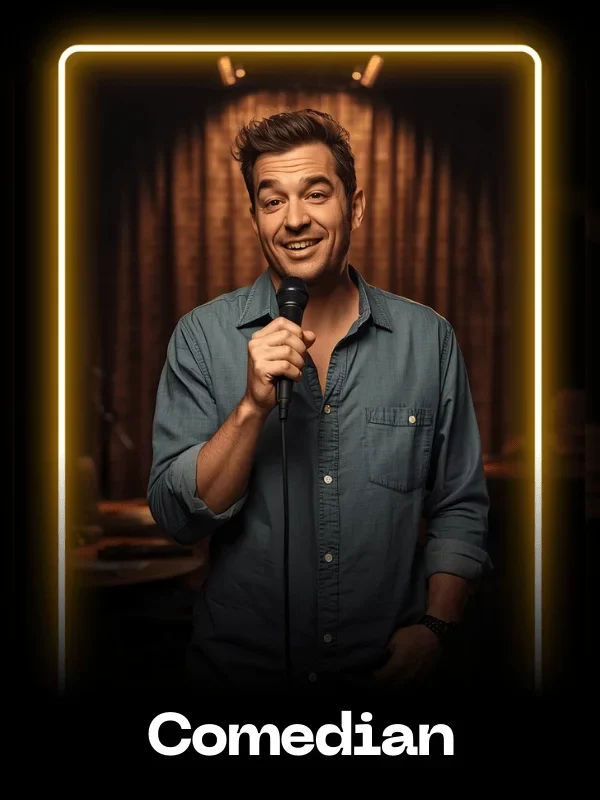 Comedian Fun Card AI Face Swap Style - created with the SwappdAI App