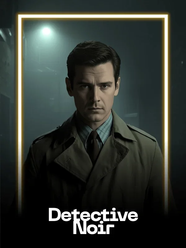 Detective Noir Fun Card AI Swap Style - created with the SwappdAI App