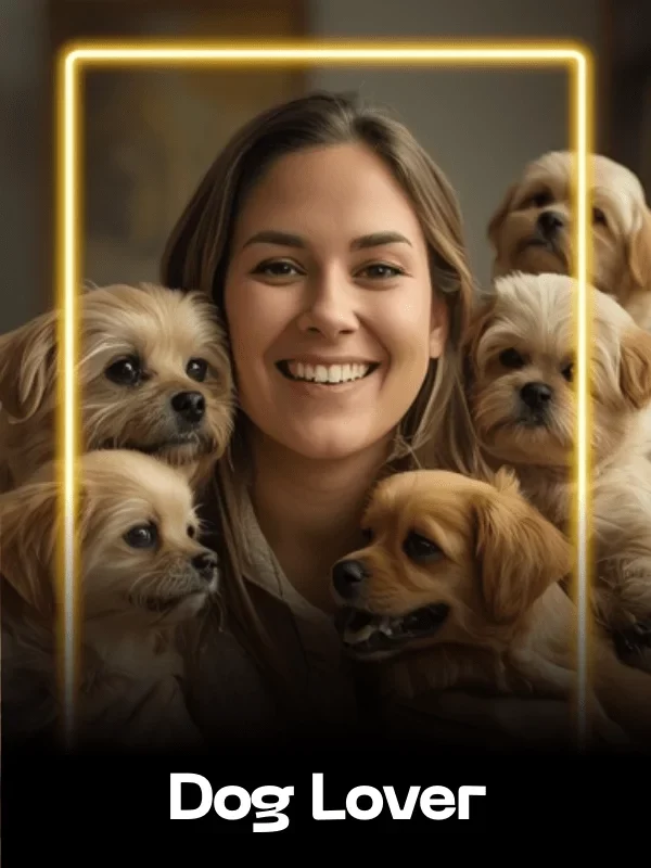 Dog Lover Fun Card AI Face Swap Style - created with the SwappdAI App