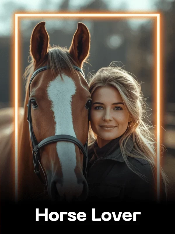 Horse Lover Fun Card AI Face Swap Style - created with the SwappdAI App