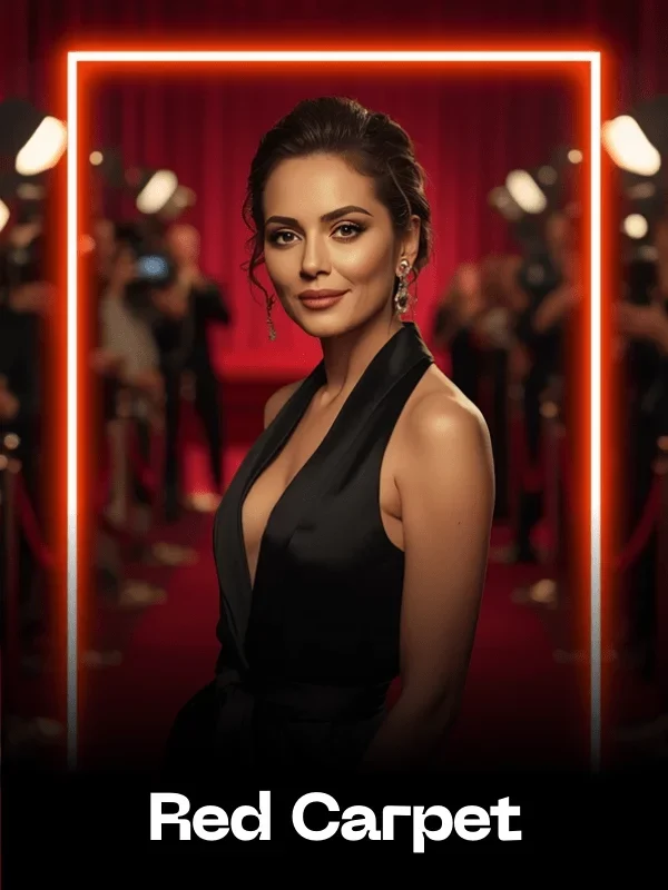 Red Carpet Fun Card AI Face Swap Style - created with the SwappdAI App