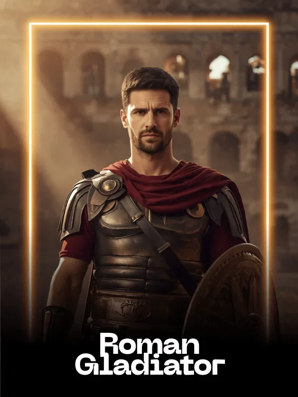 Roman Gladiator Fun Card AI Swap Style - created with the SwappdAI App