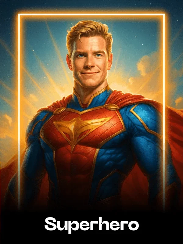 Superhero Fun Card AI Swap Style - created with the SwappdAI App