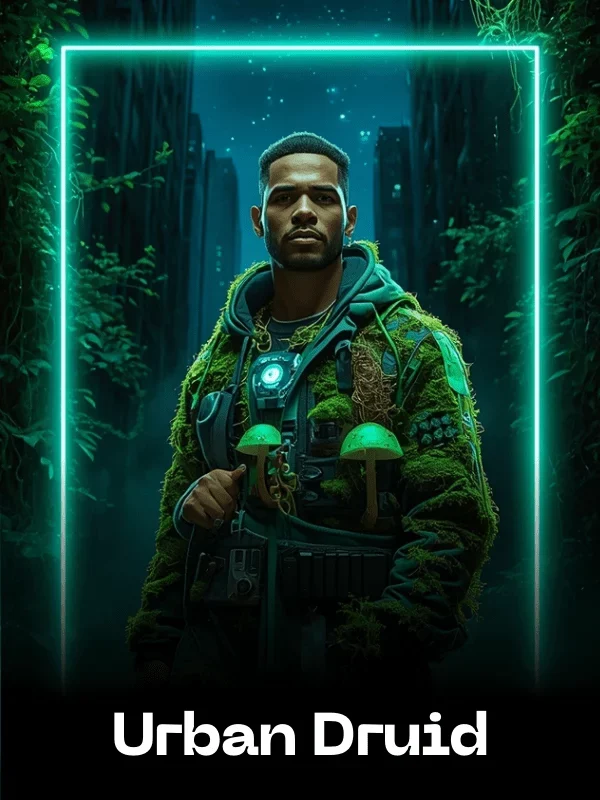 Urban Druid Fun Card AI Face Swap Style - created with the SwappdAI App