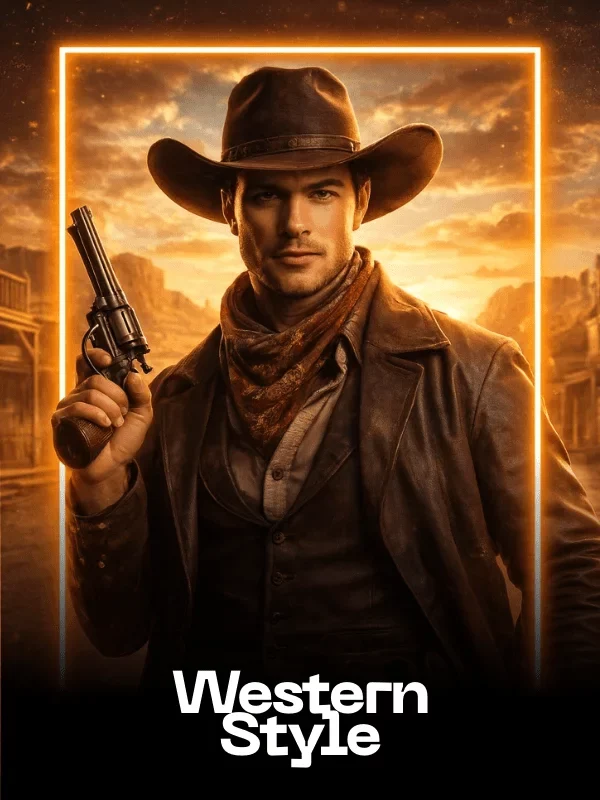 Western Style Fun Card AI Swap Style - created with the SwappdAI App